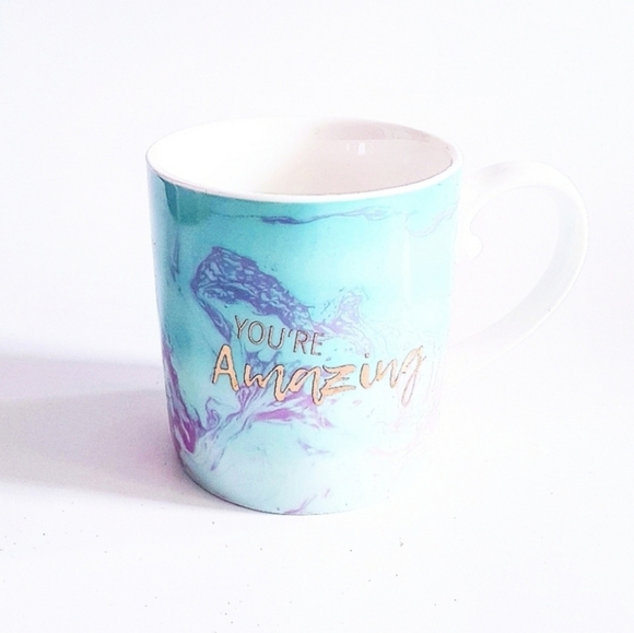 COCO & LOLA Blue & Gold Inspirational Mug